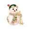 Lady Rhinestone Inlaid Christmas Snowman Enamel Brooch Pin Lapel Decor Xmas Gift